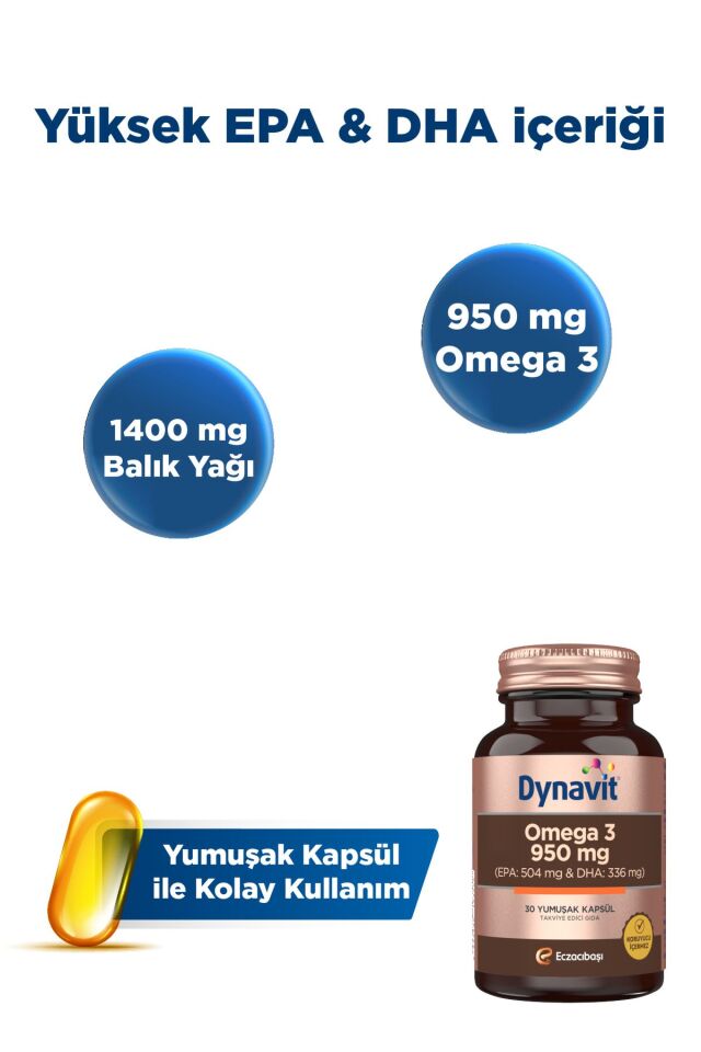 Omega 3 950 Mg Yumuşak Kapsül 30 Lu X 2 Adet