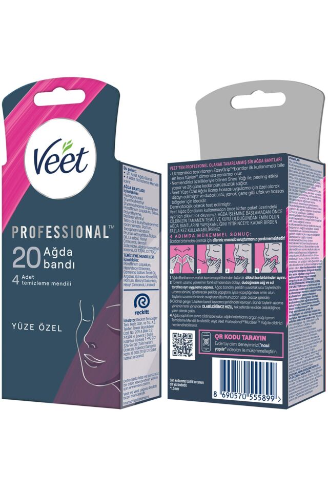 Professional Yüz Bölgesi Özel Sir Ağda Bandı Normal Ciltler için 40lı (20li x2 Adet), Avantaj Paketi