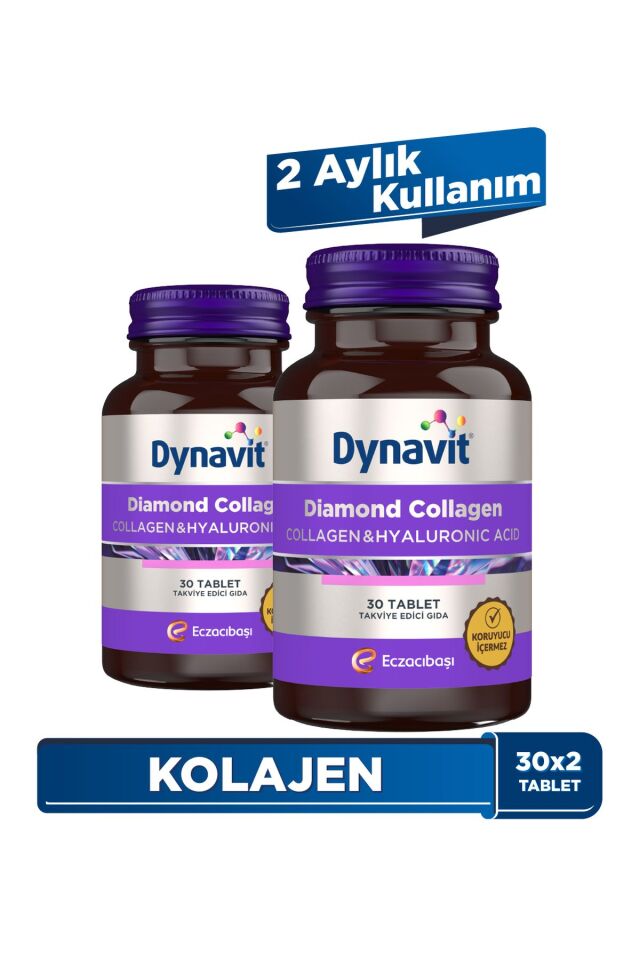 Diamond Collagen & Hyaluronic Acid 30 Tablet 2'li Avantaj Paket