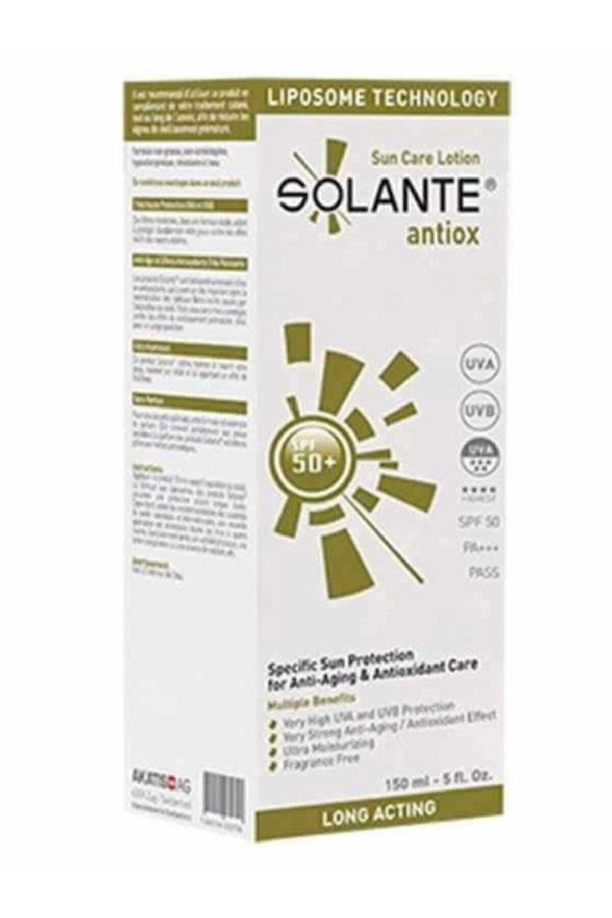 Antiox Spf50+ Güneş Koruyucu Losyon 150ml | Yaşlanma Karşıtı Bakım