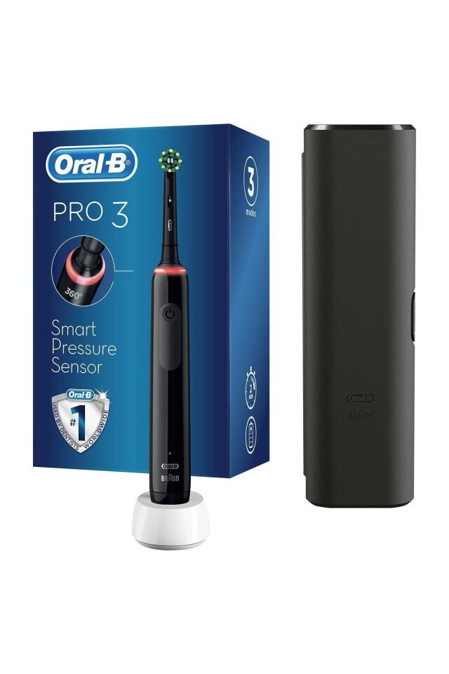 Pro 3500 Şarj Edilebilir Diş Fırçası Siyah + Başlık