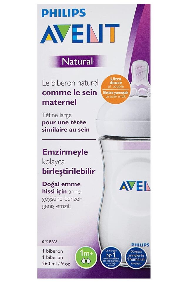 Natural Pp Biberon Yavaş Akışlı 1+ Ay 260 Ml