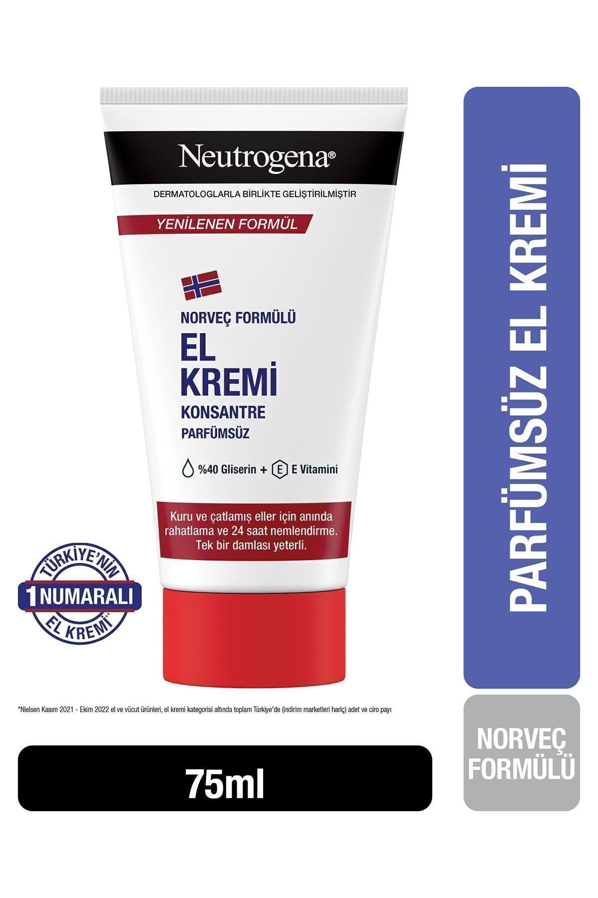 Norveç Formülü El Kremi Parfümsüz 75 Ml