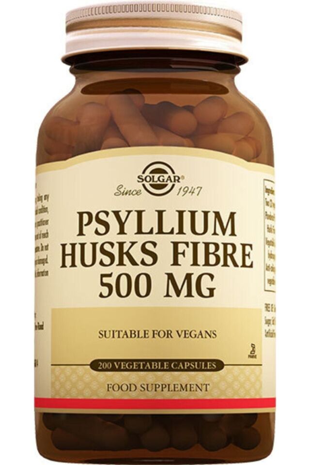 Psyllium Husks Fibre 200 Kapsül Pisilyum Pisilium
