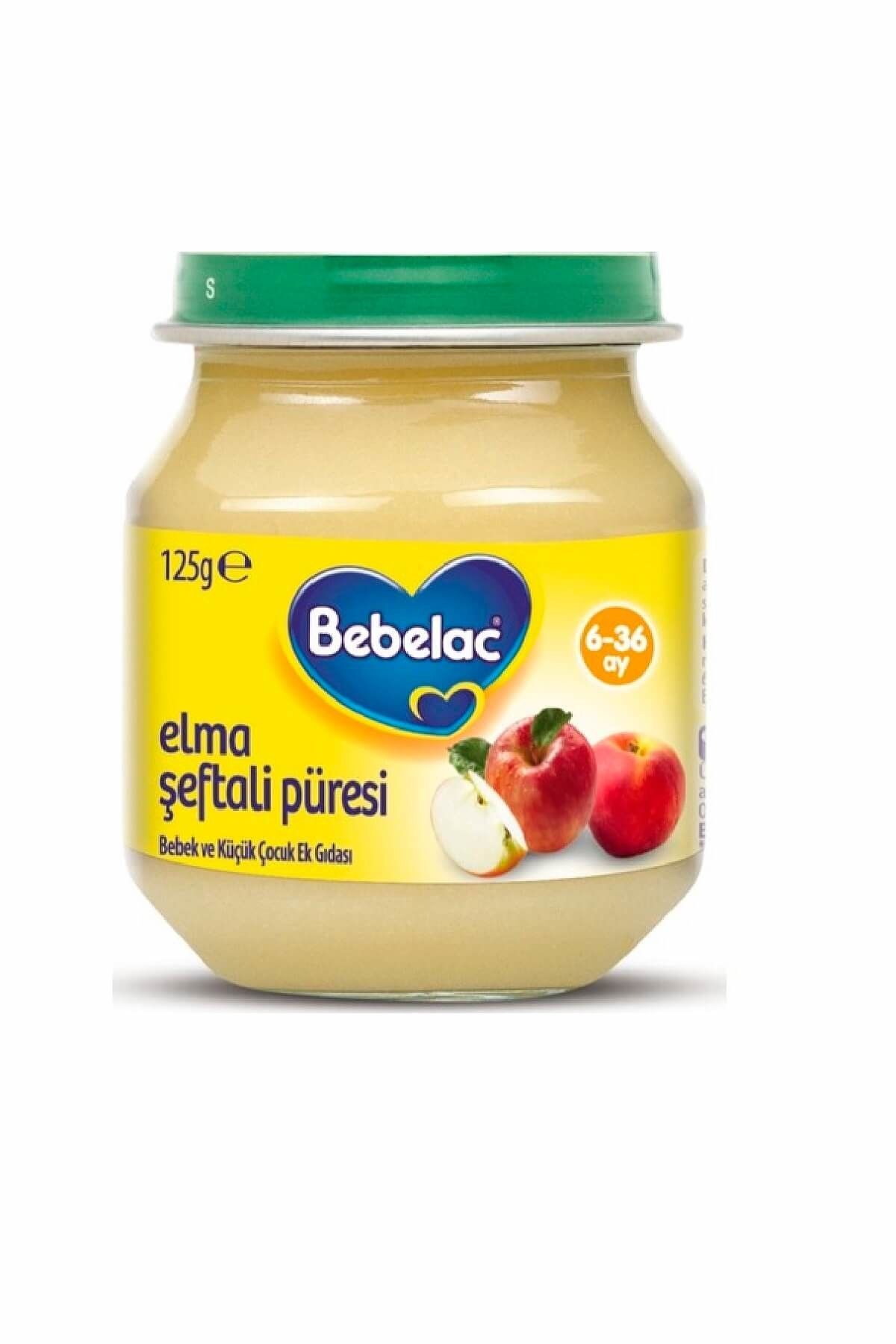 Elma Şeftali Püresi Kavanoz Maması 125 gr