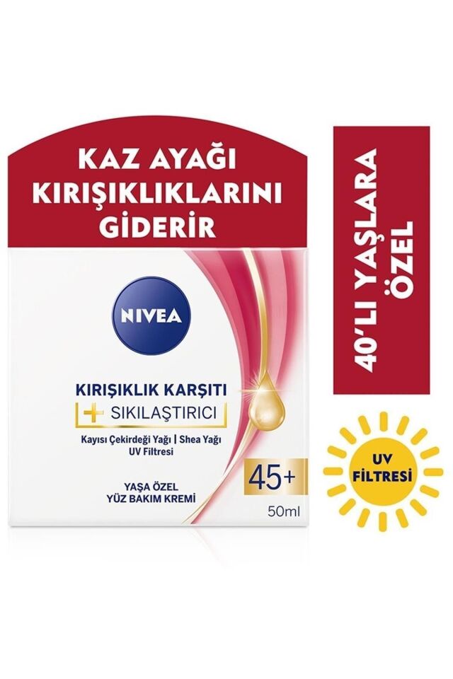 Marka: Kırışıklık Karşıtı + Sıkılaştırıcı Krem 45+ Yaş 50 Ml Kategori: Yüz Kremi