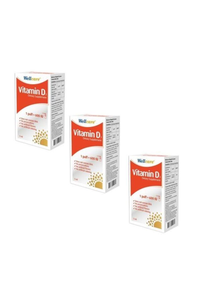 Vitamin D3 600 Iu 5 ml Sprey 3'lü