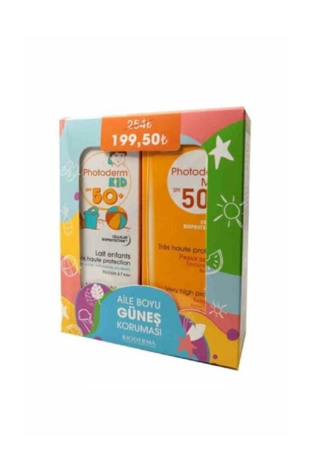Unisex Çocuk Photoderm Aile Boyu Güneş Koruması Set - Max Lait Spf50 100 Ml + Kid 100 Ml