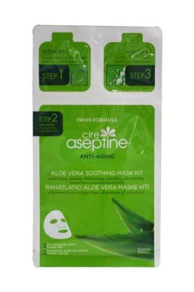 Marka: Cire Aseptine Anti Aging Rahatlatıcı Aloe Vera Yüz Maskesi 8681410000389 Kateg