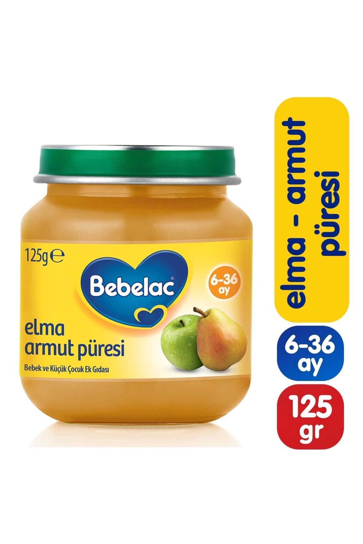 Elma Armut Püresi Kavanoz Maması 125 gr
