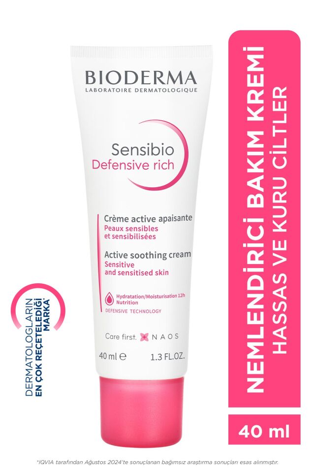 Sensibio Defensive Rich Hassas ve Kuru Cilt Antioksidan E Vitamini Yoğun Nemlendirici Krem 40 ml