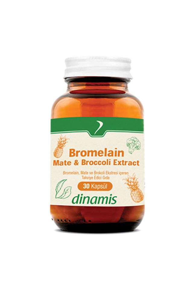 Dinamis Bromelain Mate Broccoli Extract 30 Kapsül