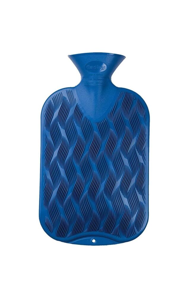 Dalga Desen Sıcaksu Torbası Mavi Termofor