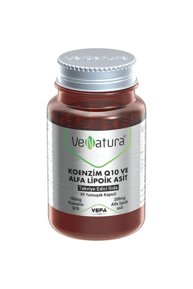 Koenzim Q10 Ve Alfa Lipoik Asit Takviye Edici Gida 60 Kapsül 100 Mg Koenzim Q10 200 Mg Alfa