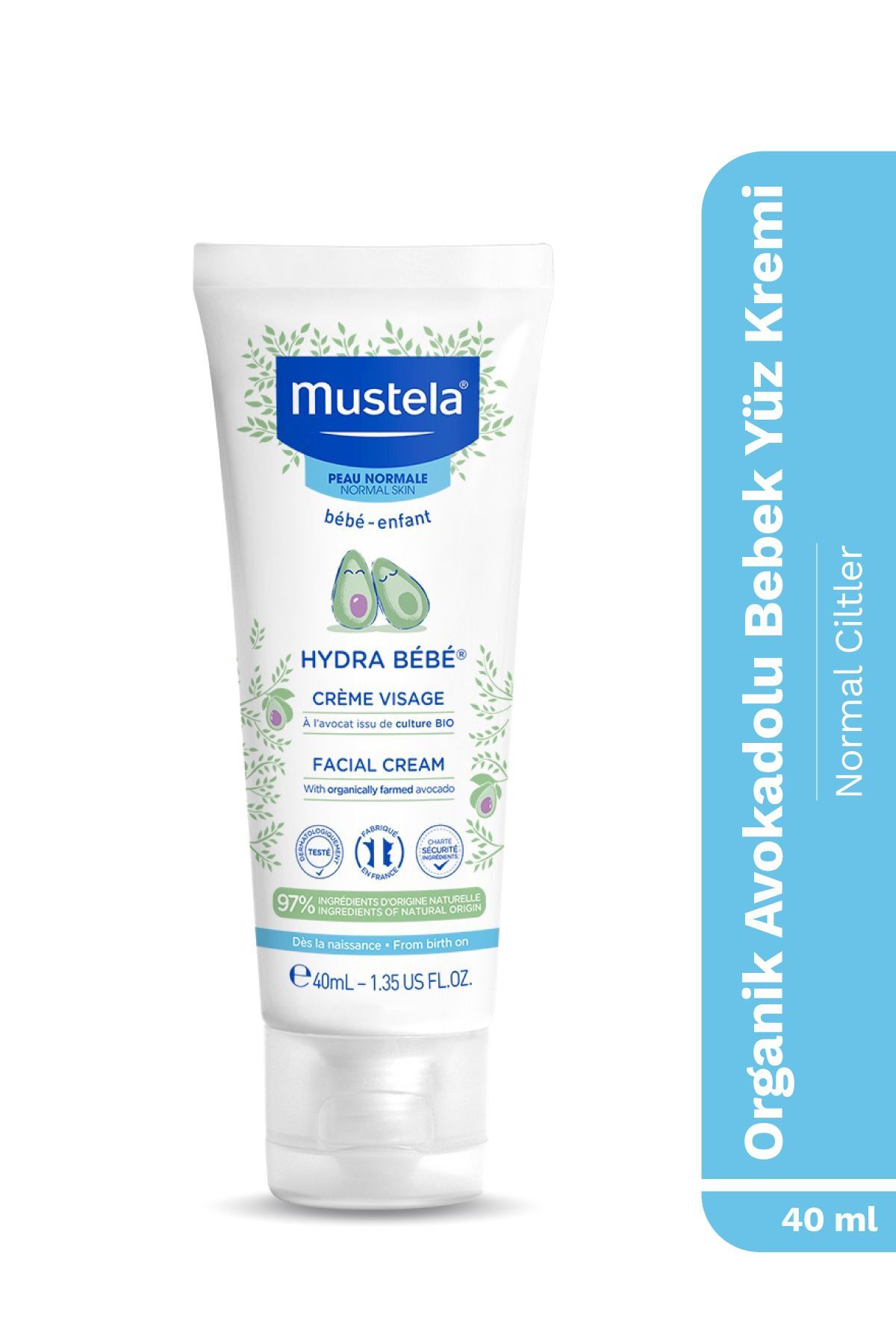 Hydra Bebe Organik Avokado İçeren Nemlendirici Bebek Çocuk Yüz Kremi 40 ml