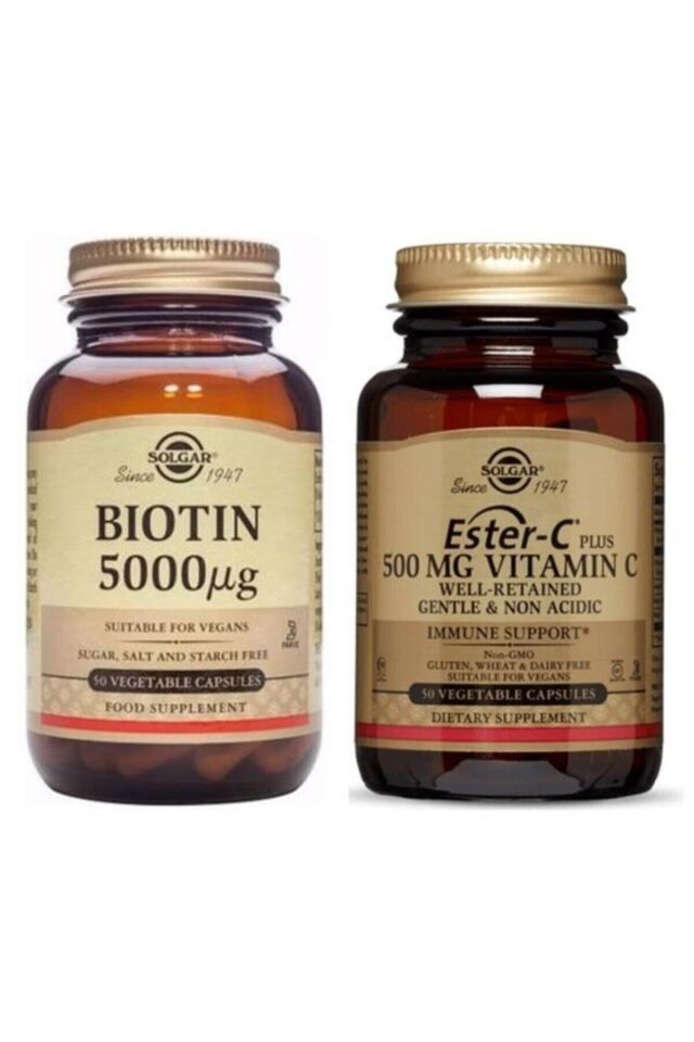 Biotin 5000 Mcg 50 Kapsül+ Ester-c Plus 500 Mg 50 Kapsül