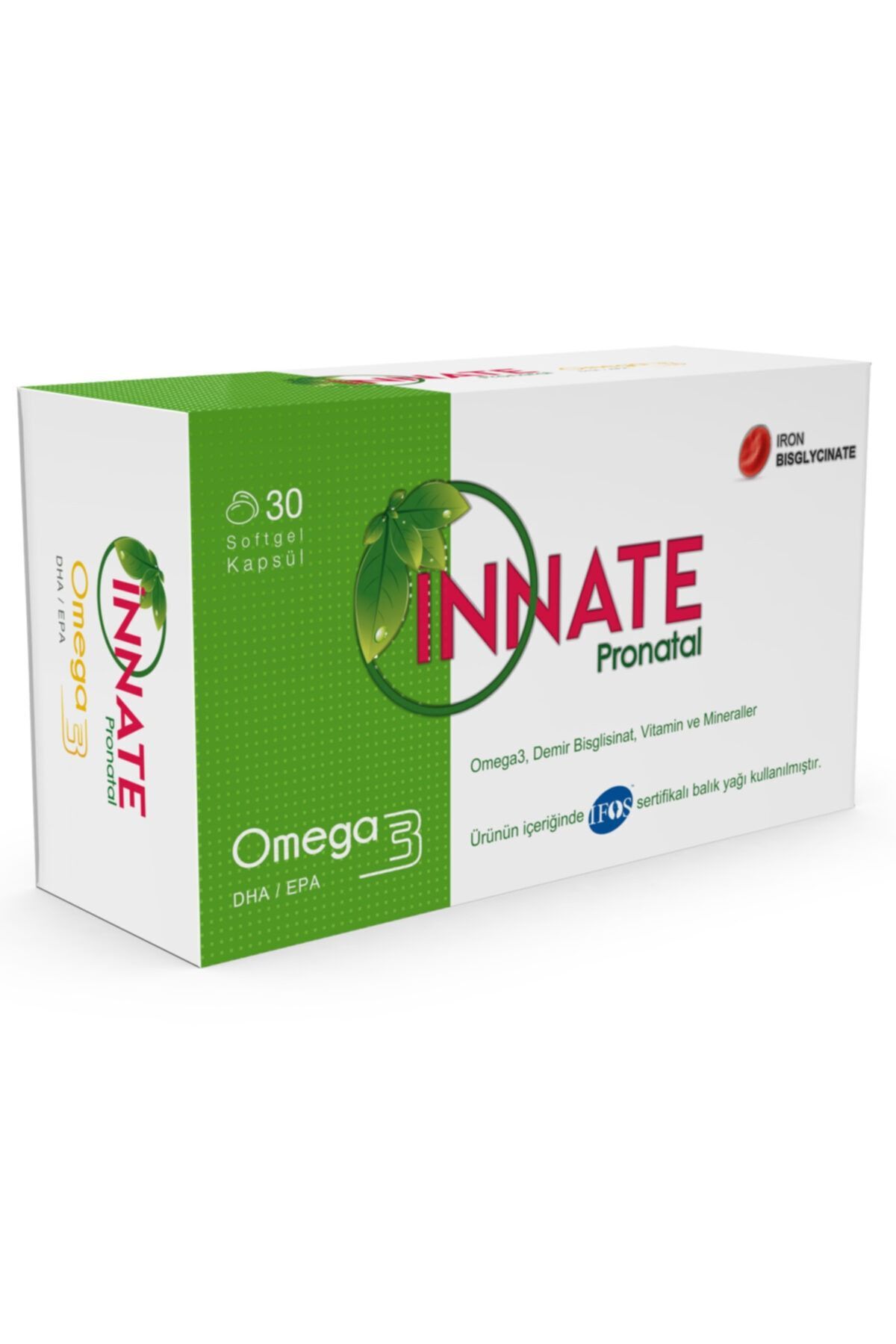 Innate Pronatal Omega3, Vitamin Ve Mineraller 30 Kapsül