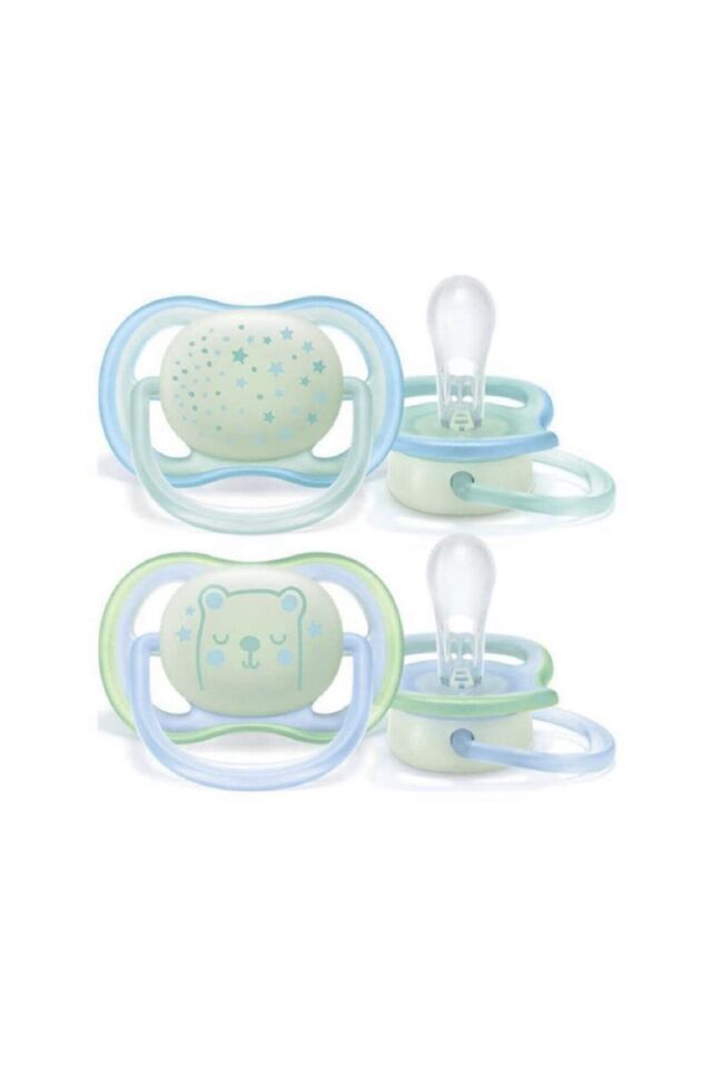 Philips Ultra Air Night 2'li Silikon Emzik 0-6 Ay Scf376/11- Erkek