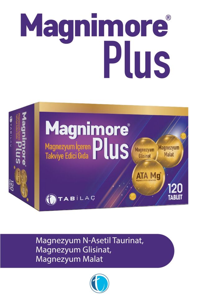Plus Magnezyum 120 Tablet N-Asetil Taurinat Bisglisinat Malat