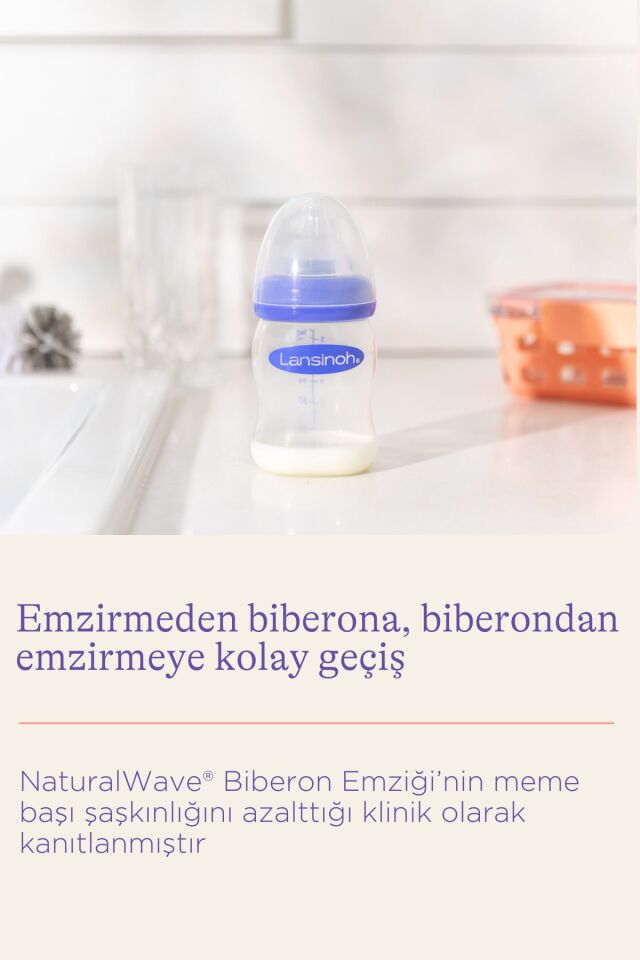 160 ml Cam Biberon ve NaturalWave® Biberon Emziği (1 Ay+)