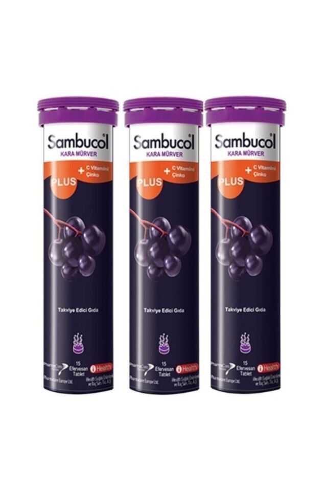 Sambucol Plus 15 Efervesan Tablet X 3 Adet