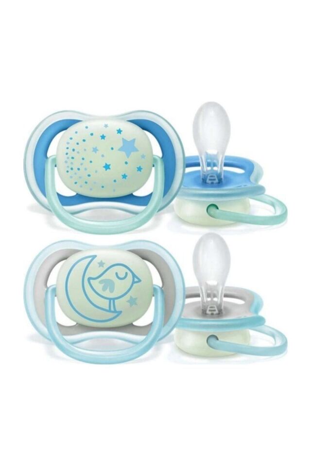 Philips Ultra Air Night 2'li Silikon Emzik 6-18 Ay-02236 6-18 Ay Mavi