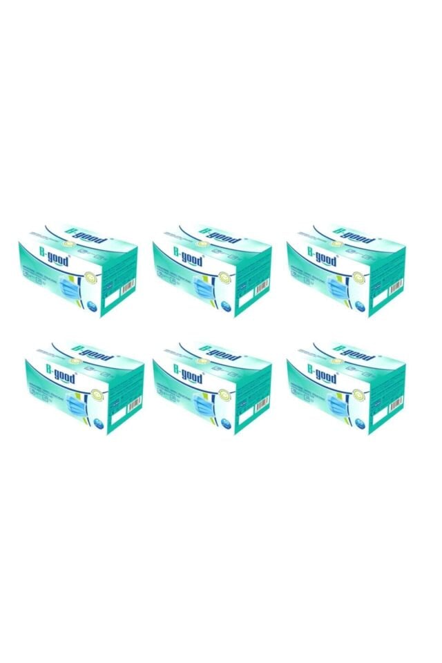 Lastikli Filtreli 3 Katlı 50adet 6 Kutu Cerrahi Maske
