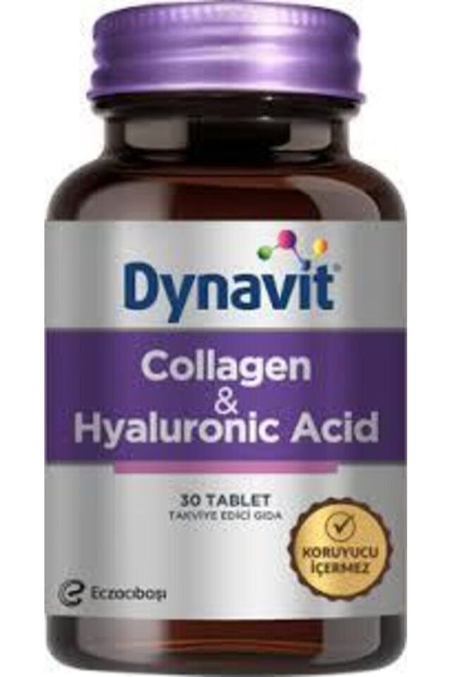 Collagen & Hyaluronic Acid 30 Tablet - Hidrolize Tip I Balık Kolajen Peptit