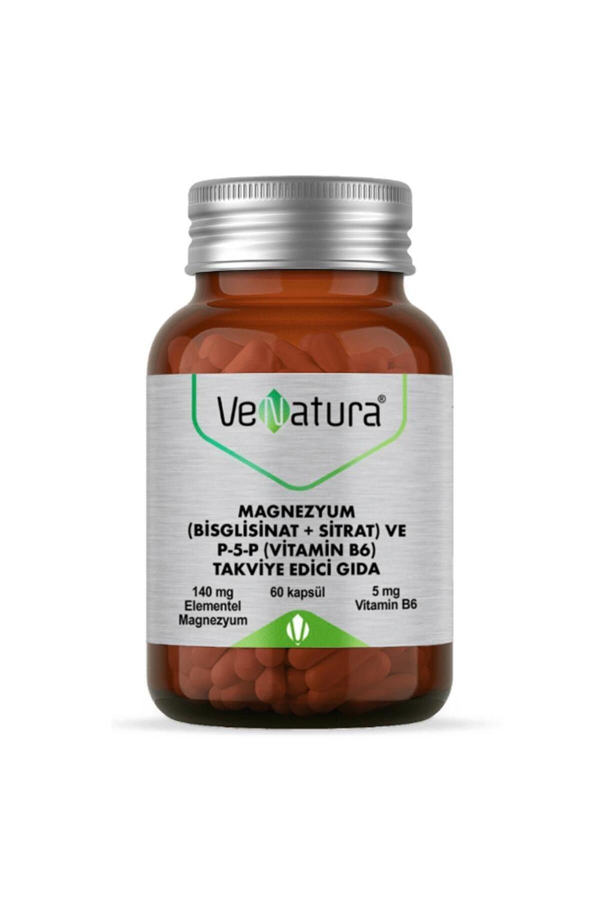 Mağnezyum Bisgilisinat Sitrat P5p Vitamin B6 60 Kapsül