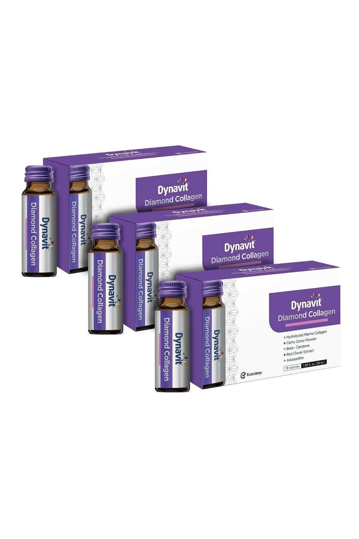 Diamond Collagen 50 ml x10 Şişe x 3 Adet - Kolajen Takviyesi 30 Günlük