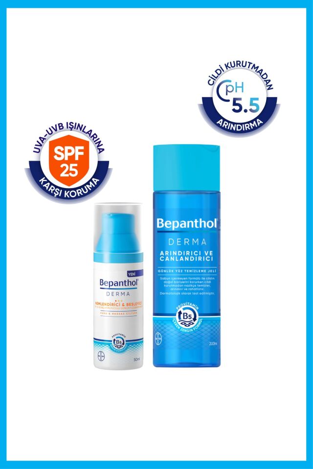 Nemlendiric Spf25 Günlük Yüz Bakım Kremi 50ml & Yüz Temizleme Jeli 200ml - Günlük Yoğun Nemlendirici