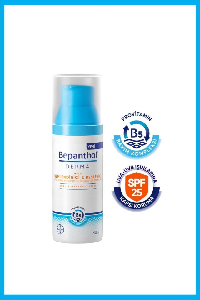 Derma Nemlendirici & Besleyici Spf 25 Günlük Yüz Bakım Kremi 50ml Derma Günlük Yoğun Nemlendirici