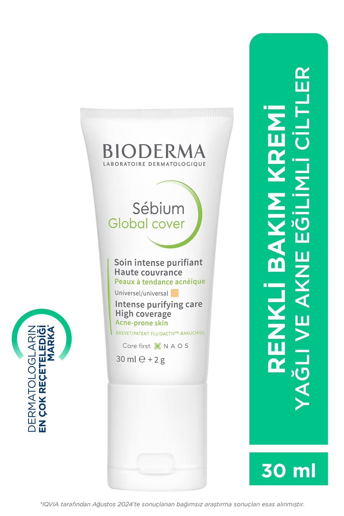 Sebium Global Cover Sivilce Karşıtı AHA ve Salisilik Asit İçeren Renkli Bakım Kremi 30 ml