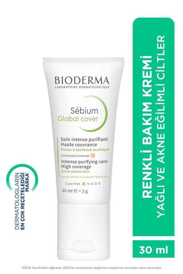 Sebium Global Cover Sivilce Karşıtı AHA ve Salisilik Asit İçeren Renkli Bakım Kremi 30 ml