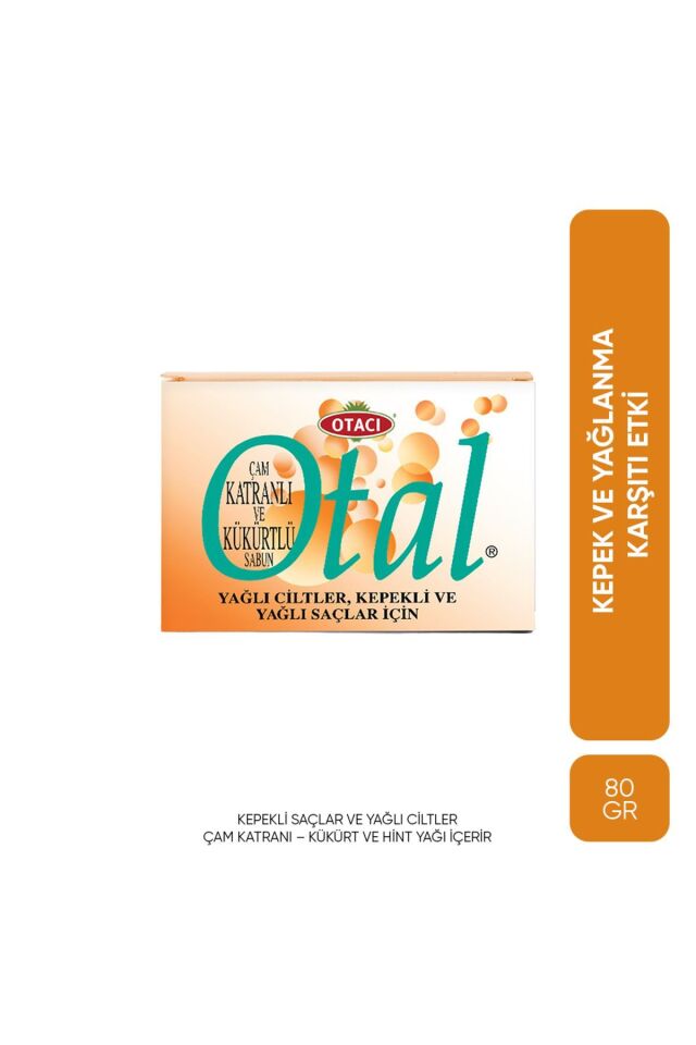 Otal Çam Katranlı Ve Kükürtlü Sabun 80 gr Yağlı Kepekli Saç  Şampuan