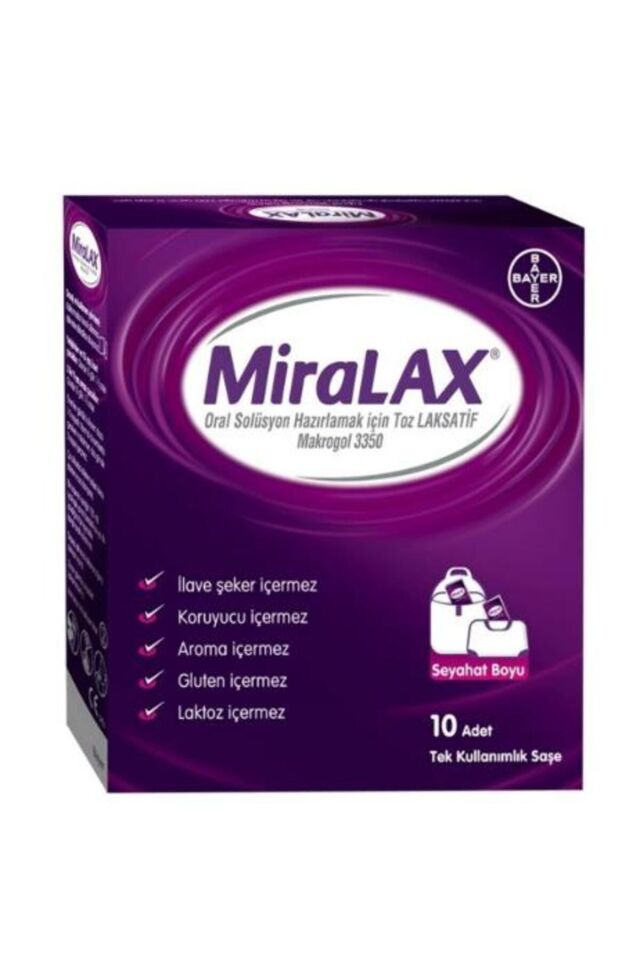 Miralax Oral Solüsyon Makrogol 3350 10 Saşe