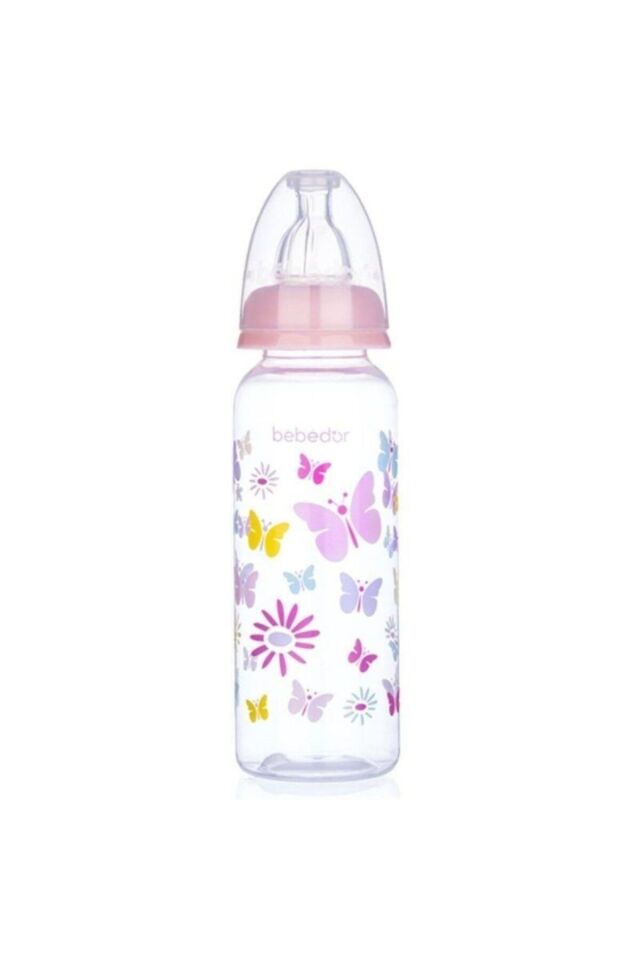 B-24302 Desenli Pp Biberon 250 Ml Pembe