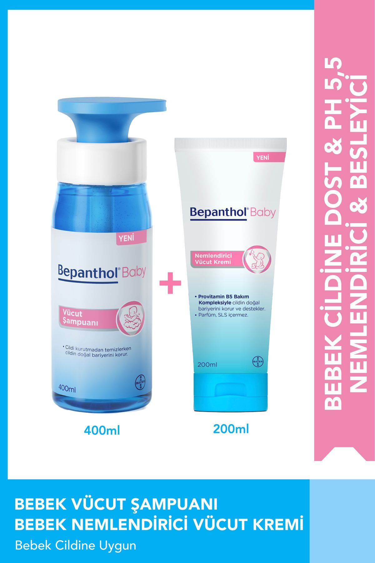 Baby Vücut Şampuan 400ml & Baby Nemlendirici Vücut Kremi 200 ml