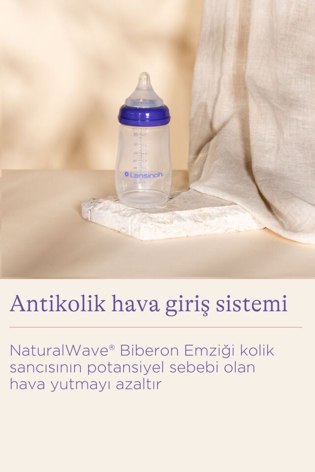 240 ml Biberon ve NaturalWave® Biberon Emziği (3 Ay+)