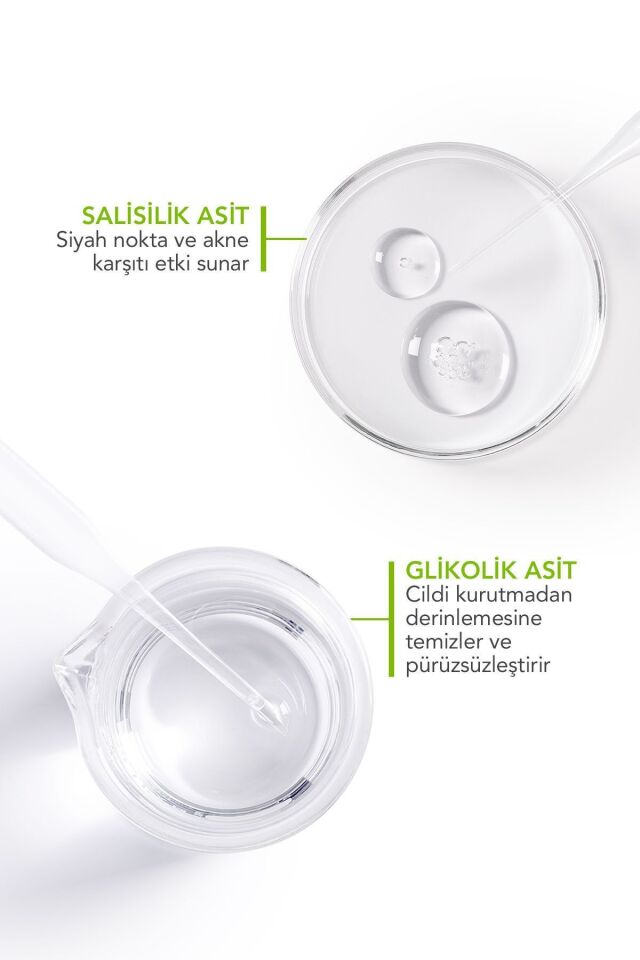 Sebium Yağlı, Akne Eğilimli Cilt Sivilce Karşıtı Salisilik Asit Glikolik Asit Temizleme Jeli 200 ml