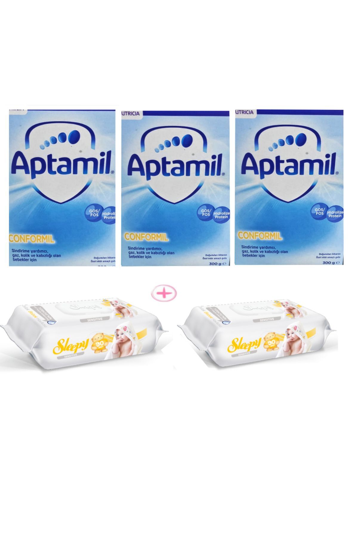 Conformil 300gr 3adet 2adet Sleepy Sensitive 90'lı Islak Mendil Hediye