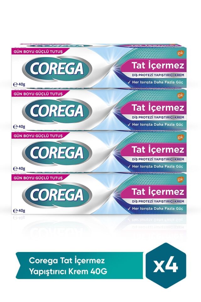 Tat İçermez Yapıştırıcı Krem 40G x 4 Adet