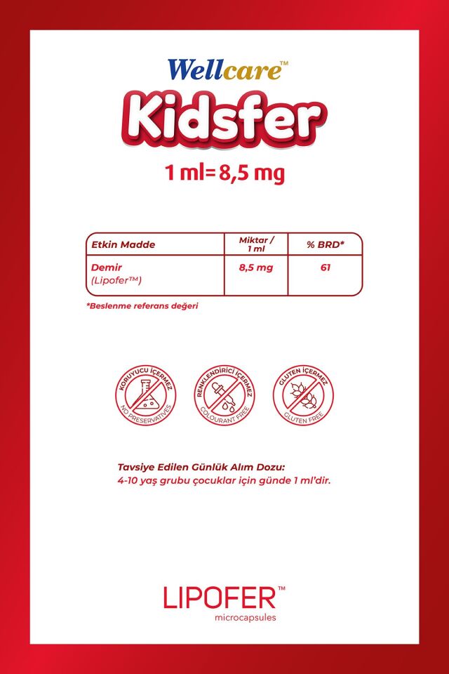 Kidsfer Mikroenkapsule Demir Damla 30 ml