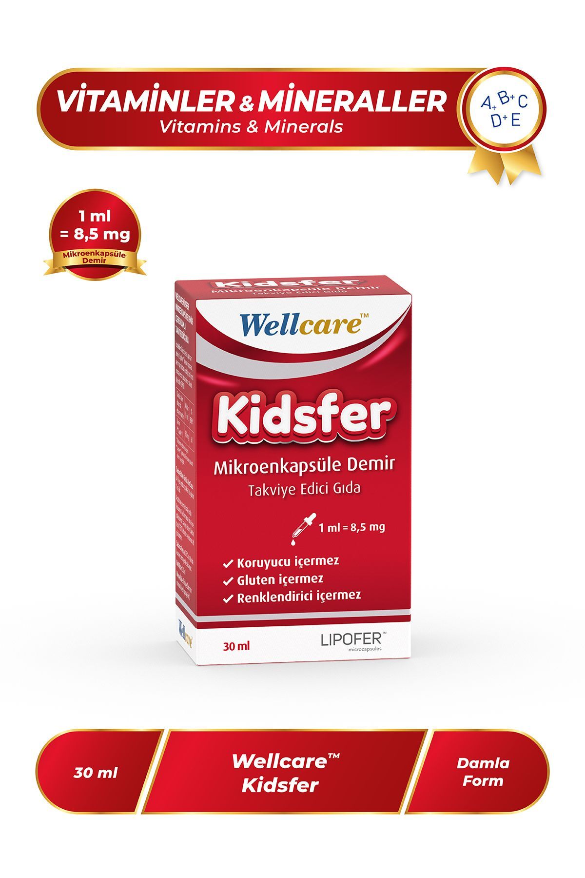 Kidsfer Mikroenkapsule Demir Damla 30 ml