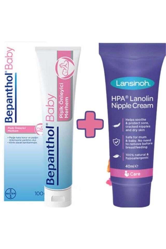 Baby Pişik Önleyici Krem 100 gr - Lansinoh HPA Lanolin Göğüs Ucu Kremi 40 ml