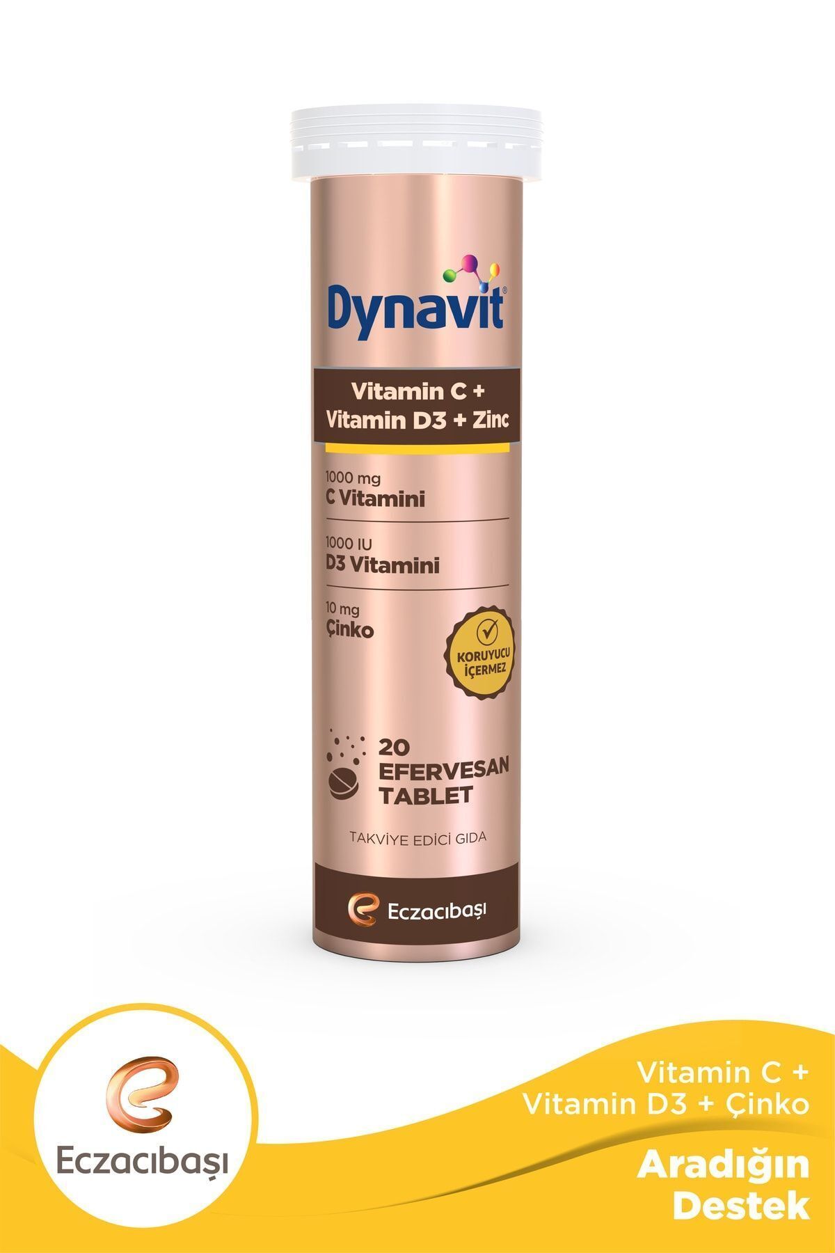 Vitamin C + Vitamin D3 + Çinko Zinc Tablet