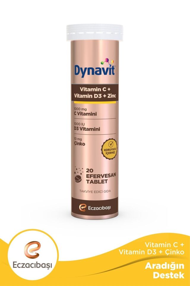Vitamin C + Vitamin D3 + Çinko Zinc Tablet