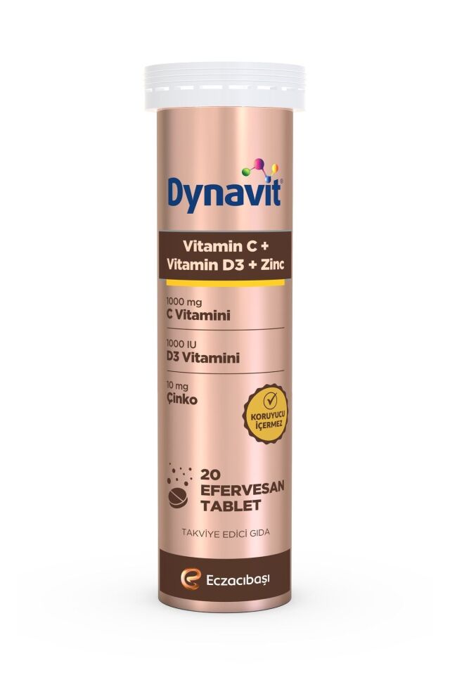 Vitamin C + Vitamin D3 + Çinko Zinc Tablet