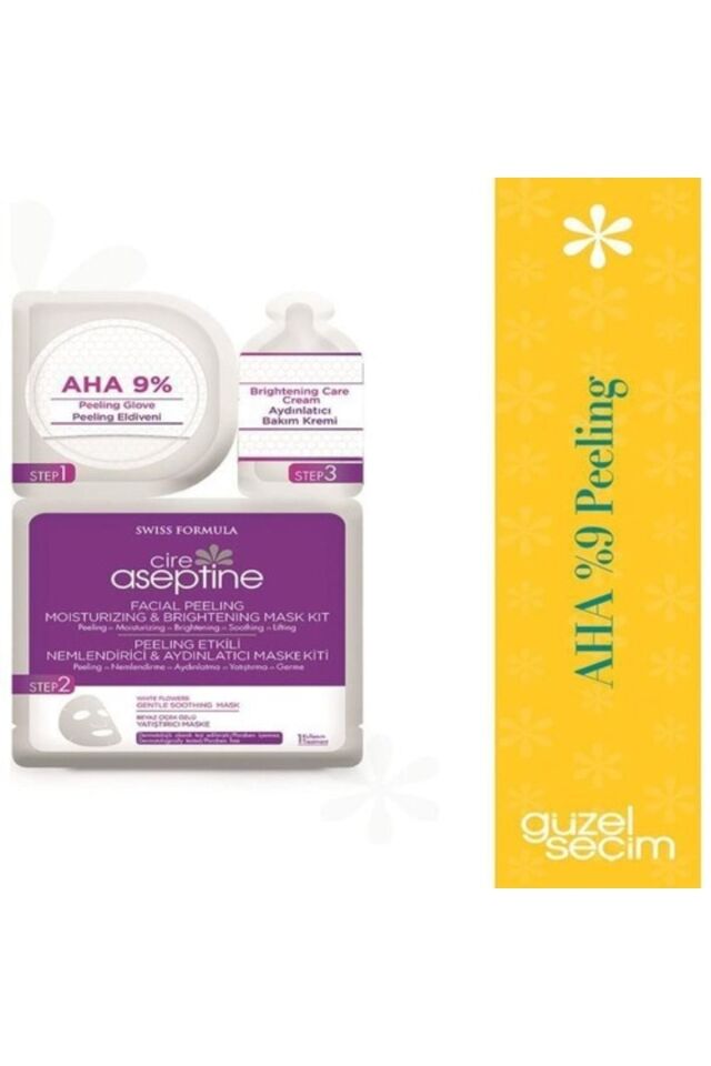 Peeling Etkili Nemlendirici & Aydınlatıcı Yüz Maskesi
