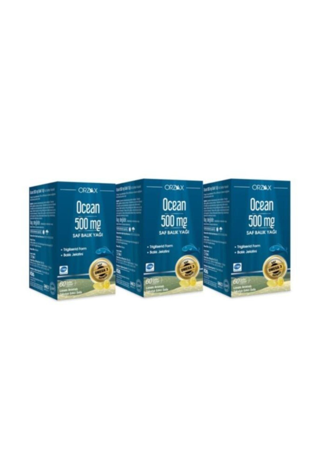 500 Mg Saf Balık Yağı 60 Kapsül 3'lü Paket